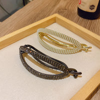 Fashion Oval Rhinestone Hair Clip