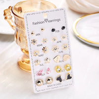 Little Love Stud Earrings โ 12 Pairs