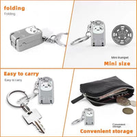 Portable Folding Stainless Steel Nail Clippers with Mini Keychain