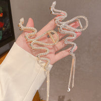 Wavy Diamond Fring Claw Clip