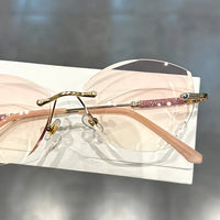 Luxury Rimless Diamond Cut Eyeglasses