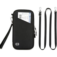 Unisex Multi-Functional family Passport Holder, with Adjustable Shoulder Strap
