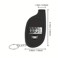 Digital LCD Mini Keychain Tire Pressure Gauge