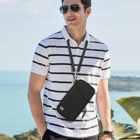 Unisex Multi-Functional family Passport Holder, with Adjustable Shoulder Strap