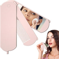 Mini Folding Mirror Comb Keychain
