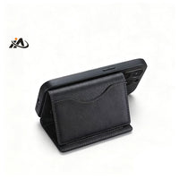 PU Leather Card Holder Wallet with Mobile Stand