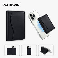 PU Leather Card Holder Wallet with Mobile Stand