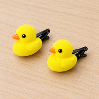 premium Yellow Duck Spring Hair Clips