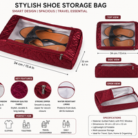 Travel Crimson Shoe Bag
