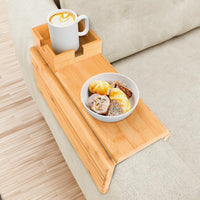 Bamboo Cup Holder Foldable Tray