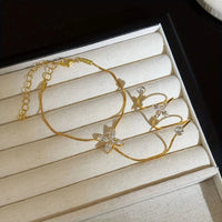 Golden Glow Butterfly Wrap Ring