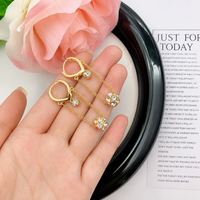 Crystal Dangling Bloom Earrings