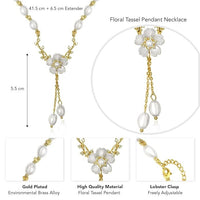 Pearl Flower Pendant Necklace