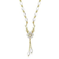 Pearl Flower Pendant Necklace