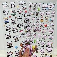 Cute Panda 3D Sticker Sheet