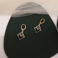 Royal Noir Crystal Earrings