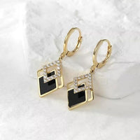 Royal Noir Crystal Earrings