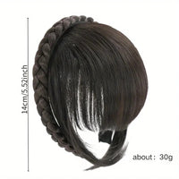 Elegant Women’s Braided Headband with Front Bangs