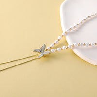 Luxury Butterfly Pearl Chain Necklace