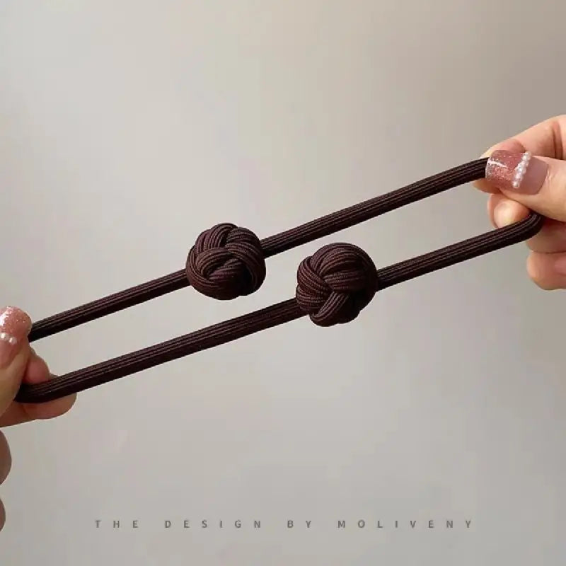 (Pack of 4) Knotted Hair Tie High Elasticity Hair Rope