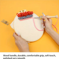 Wooden Handle Embroidery Pen Punch Needle