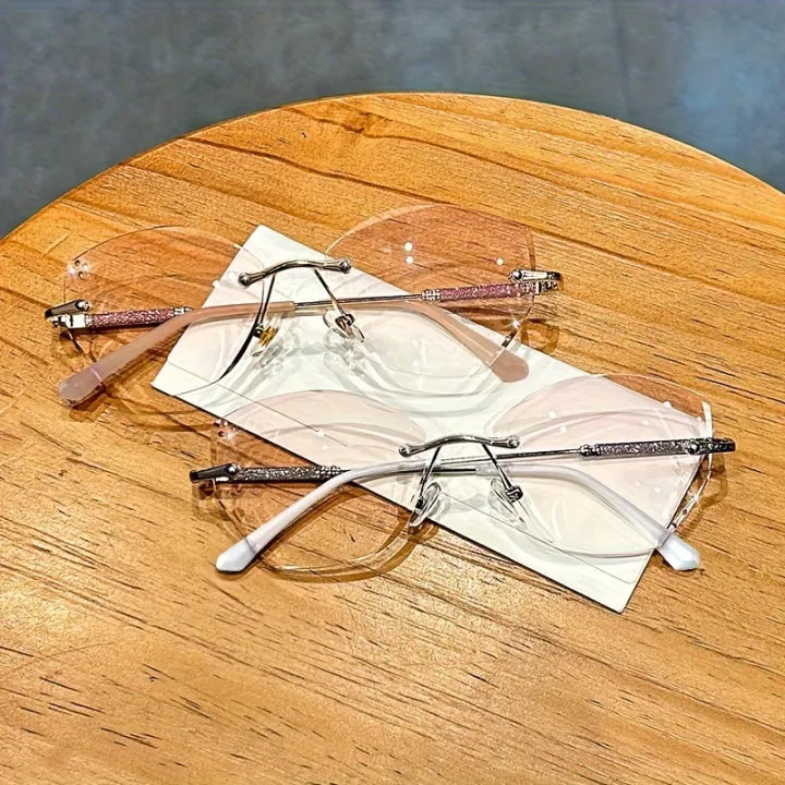 Luxury Rimless Diamond Cut Eyeglasses