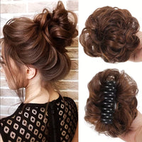 Synthetic Hair Bun Claw Clip