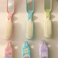 Foldable Mirrors  Designed Hair Brushes