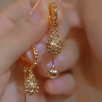 plated zircon Water Drop Earrings