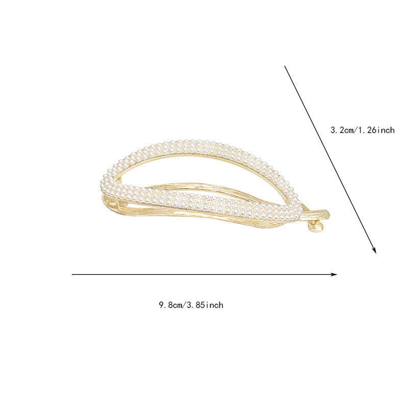 Fashion Oval Rhinestone Hair Clip