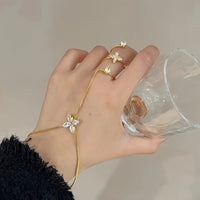 Golden Glow Butterfly Wrap Ring