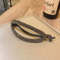 Fashion Oval Rhinestone Hair Clip