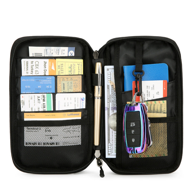Unisex Multi-Functional family Passport Holder, with Adjustable Shoulder Strap
