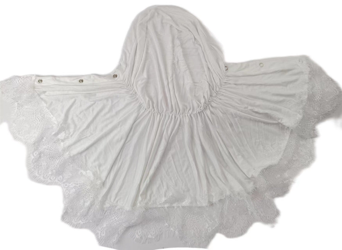 Elegant Lace Collar Hijab Cap