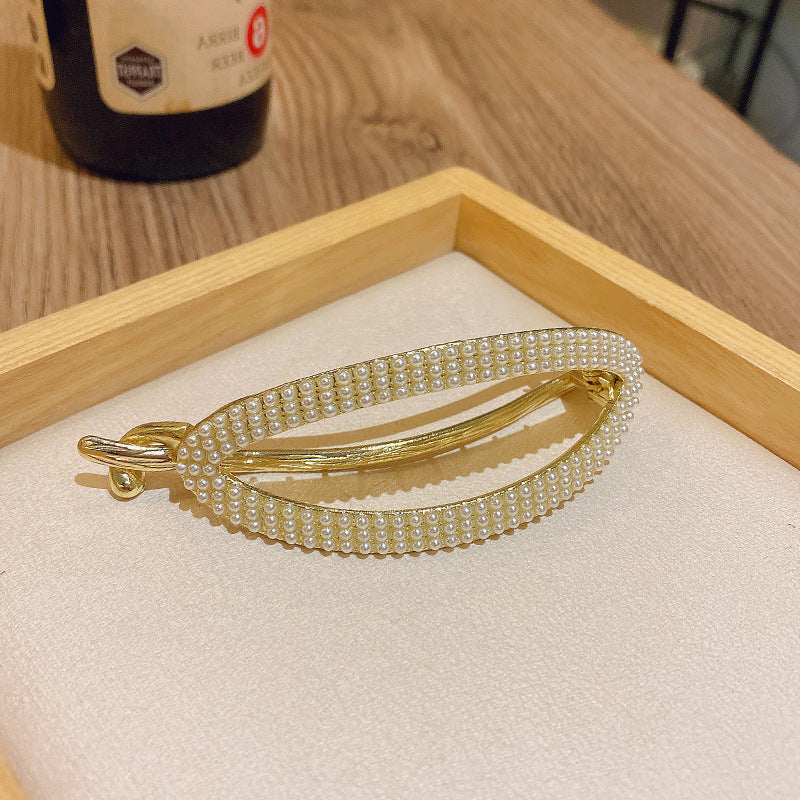 Fashion Oval Rhinestone Hair Clip