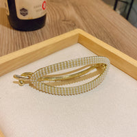 Fashion Oval Rhinestone Hair Clip