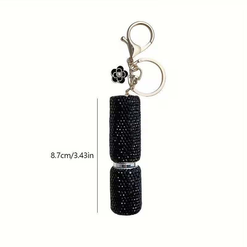 Rhinestone Perfume Bottle Keychains