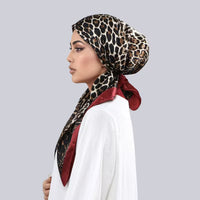 Elegant Black & White printed head scarf,