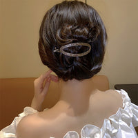 Fashion Oval Rhinestone Hair Clip