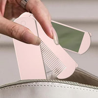 Mini Folding Mirror Comb Keychain