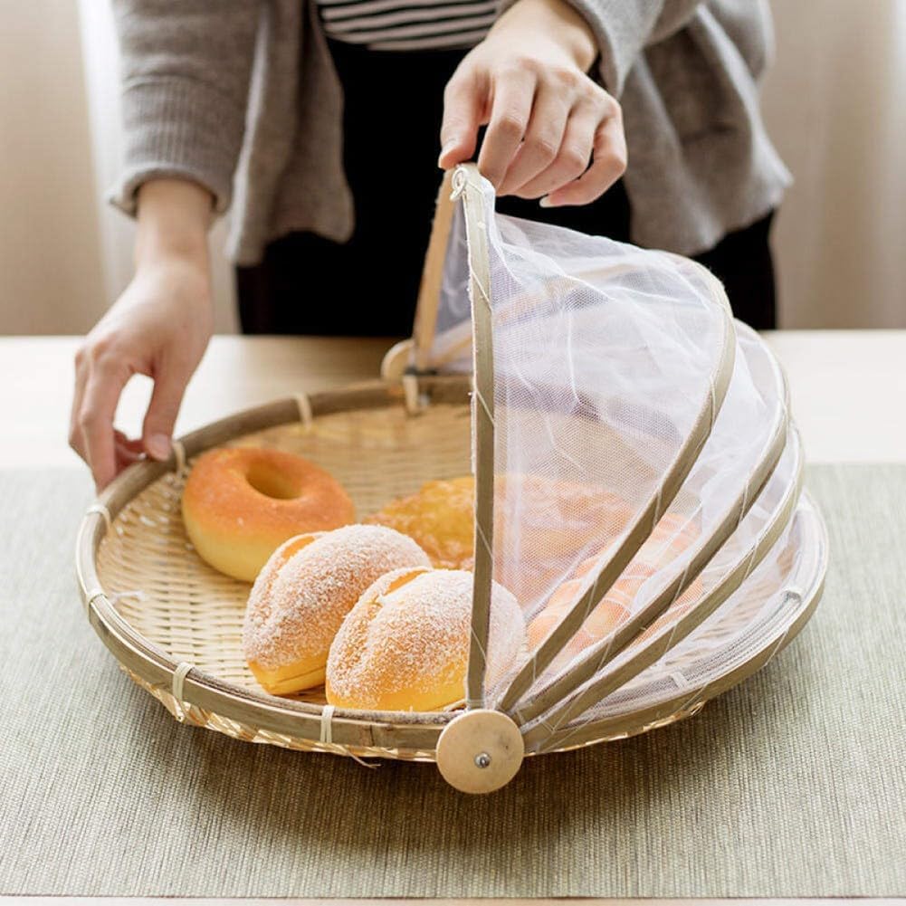 Hand-Woven Bamboo Food Tent Basket