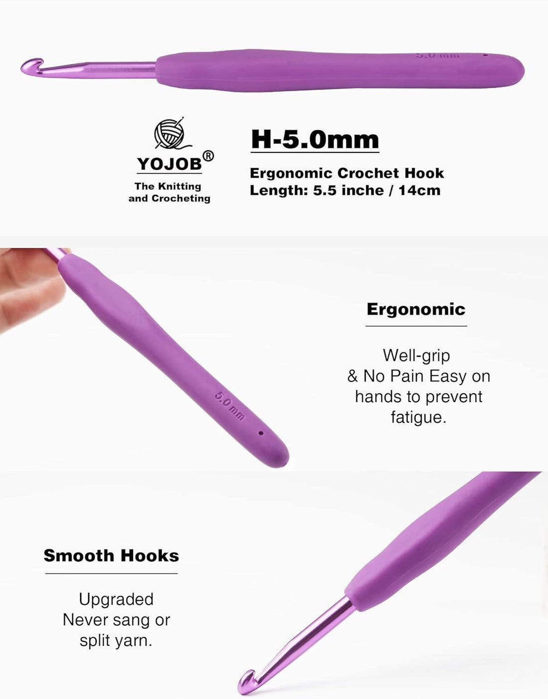 Styllent Ergonomic Crochet Hook