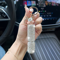 Rhinestone Perfume Bottle Keychains