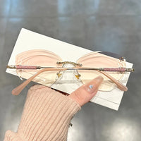 Luxury Rimless Diamond Cut Eyeglasses