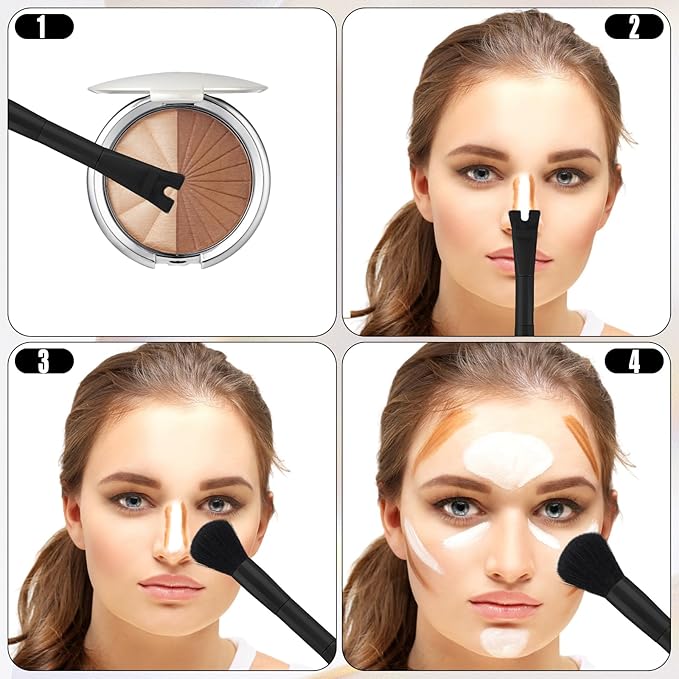 2-in-1 Makeup U-Shaped Brush for Nose Contouring