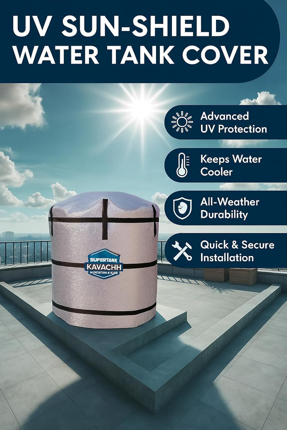 3-Layer Insulated Water Tank Cover