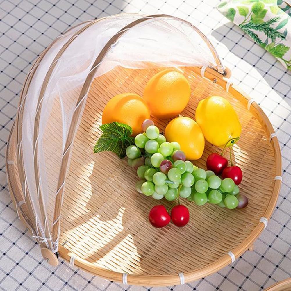 Woven Bamboo Food Tent Basket