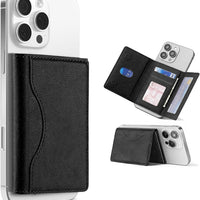 PU Leather Card Holder Wallet with Mobile Stand