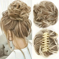 Synthetic Hair Bun Claw Clip