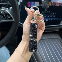 Rhinestone Perfume Bottle Keychains